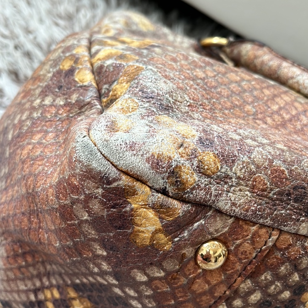Prada Python Snake Pattern Large Leather Tote Bag - Picture 15 of 17